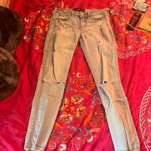 blue light wash ripped jeans